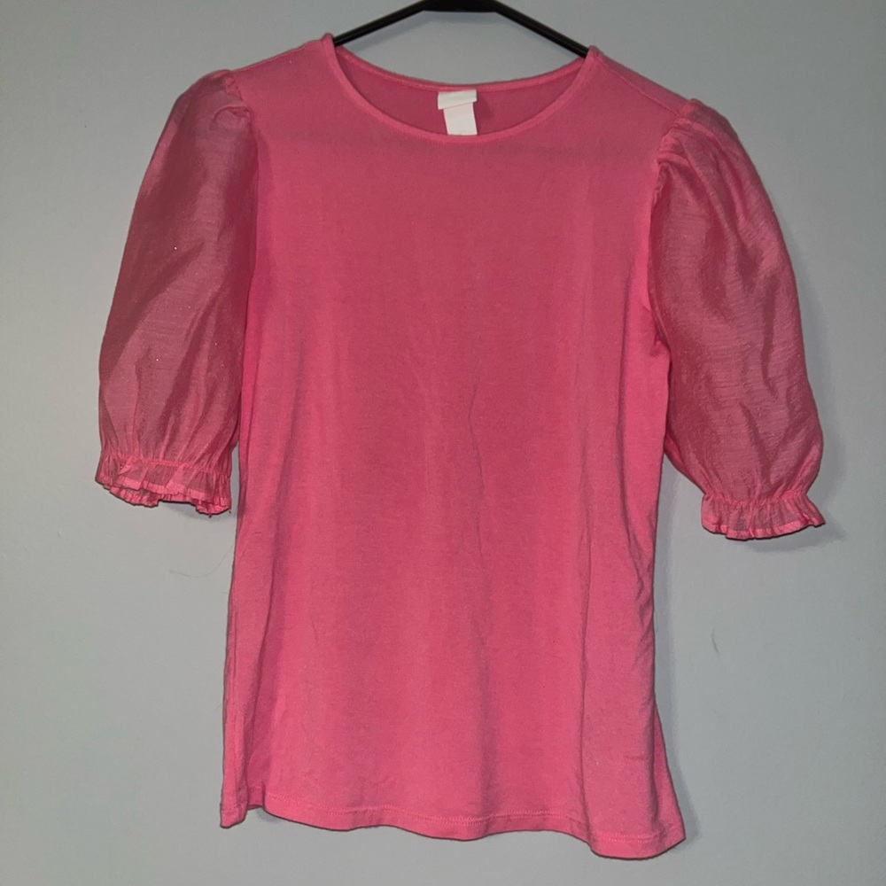 H and m puffy sleeved top